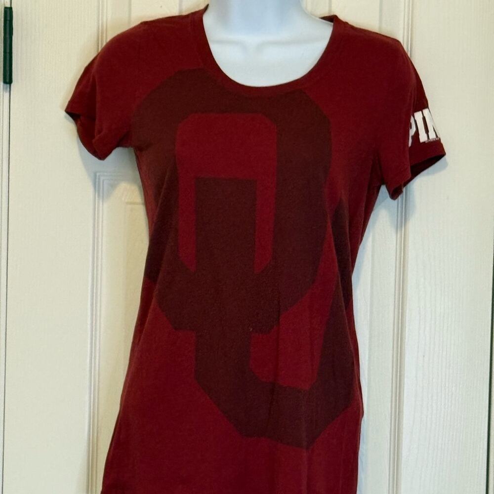 Victoria’s Secret PINK OU Sooners Collegiate Collection Logo Shirt Size small